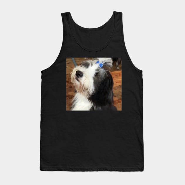 Bearded Collie Puppy Love! A Real Beardie Cutey! Tank Top by Bucklandcrafts